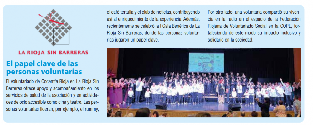 Salimos en la Revista de la Federación Riojana de Voluntariado Social