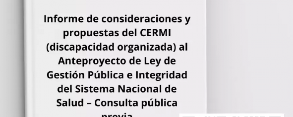 El CERMI plantea a Sanidad que en ningún caso la futura Ley de Gestión Pública e Integridad del SNS suponga detrimento en la atención