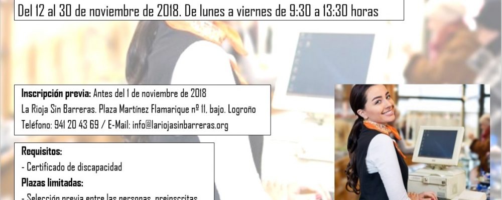 Próximo 12 de noviembre. Curso de cajero/a. Operaciones en el punto de venta