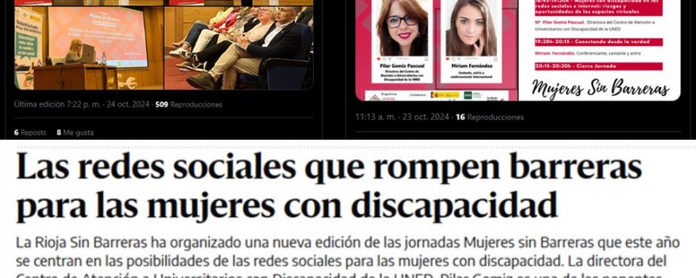 Cobertura de la IV Jornada Mujeres Sin Barerras en los medios