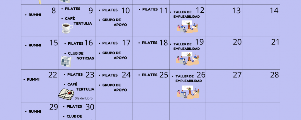 Calendario de Actividades de Abril