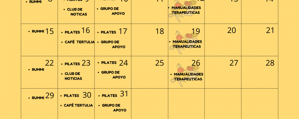 Calendario de Actividades de Julio