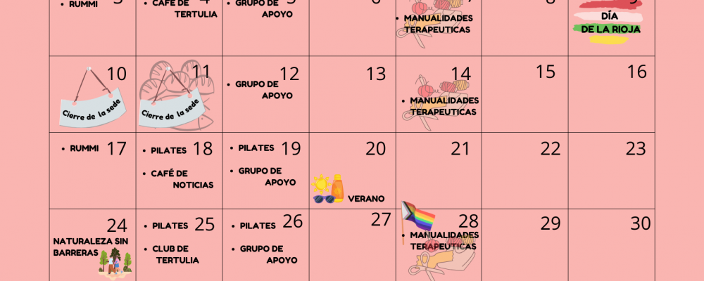 Calendario de Actividades de Junio