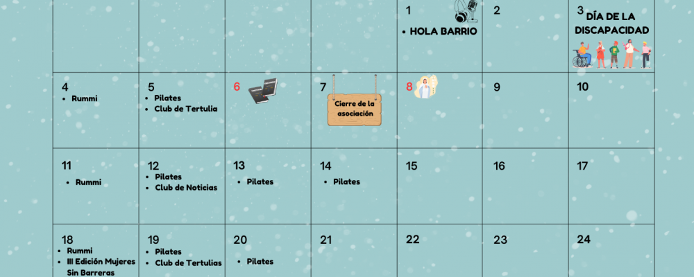 Calendario de Actividades de Diciembre